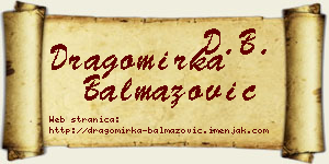 Dragomirka Balmazović vizit kartica
